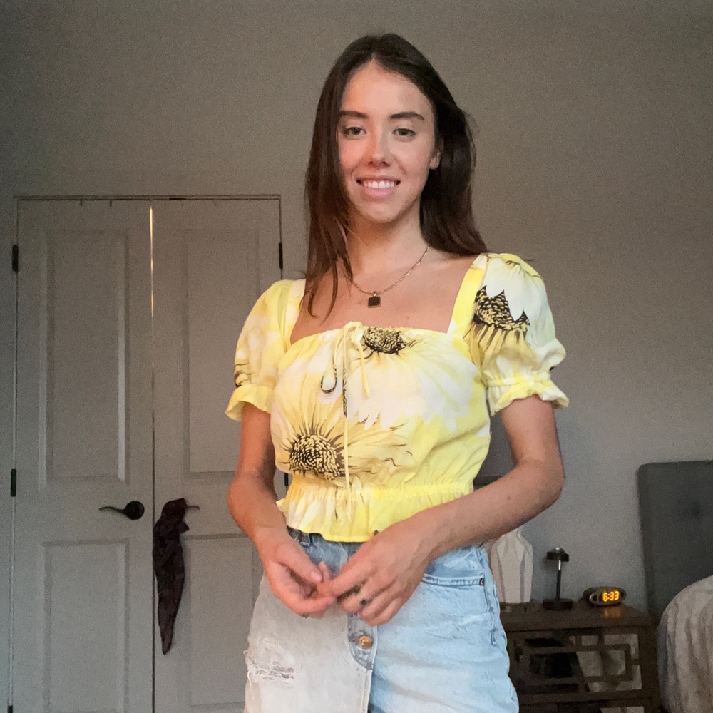 PUFFY SLEEVE TOP - H&M